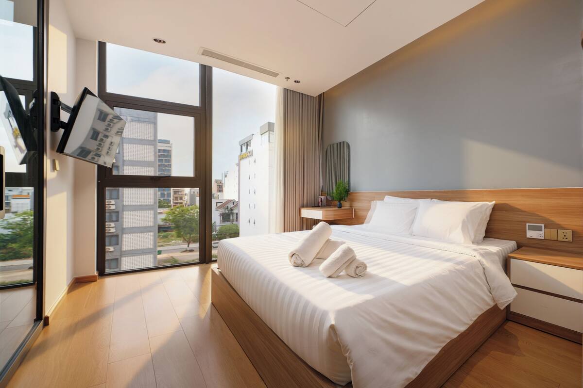 Premium-studiolejlighed - balkon - byudsigt