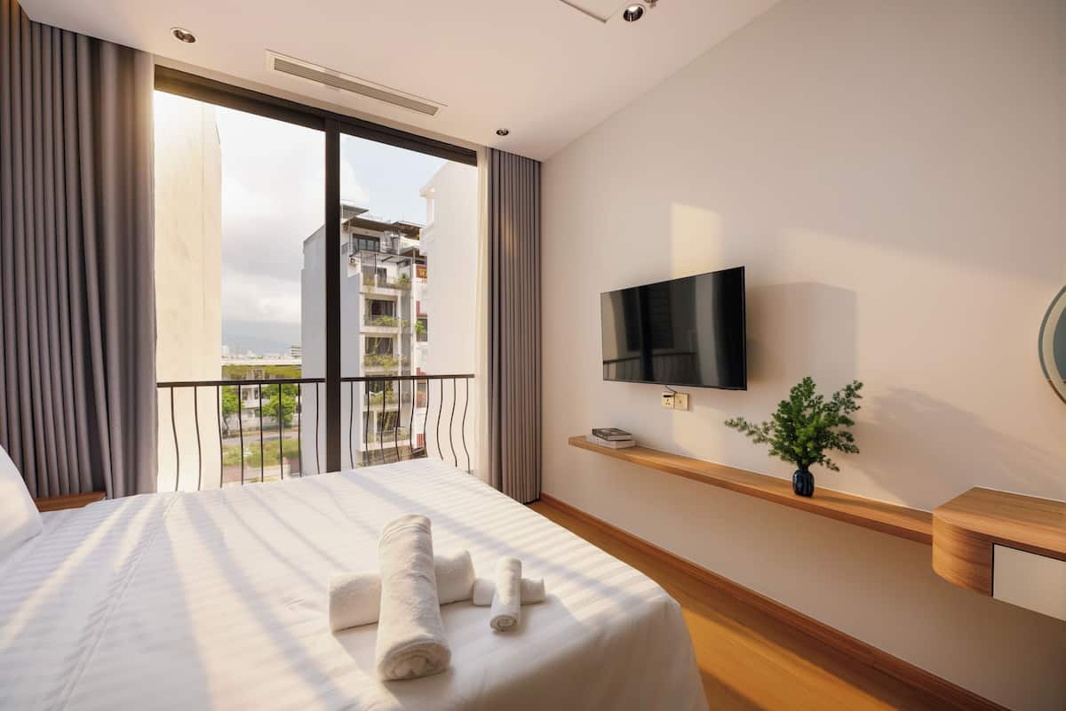 Studio, 1 queensize-seng, balkong | Skrivebord og wi-fi (inkludert)