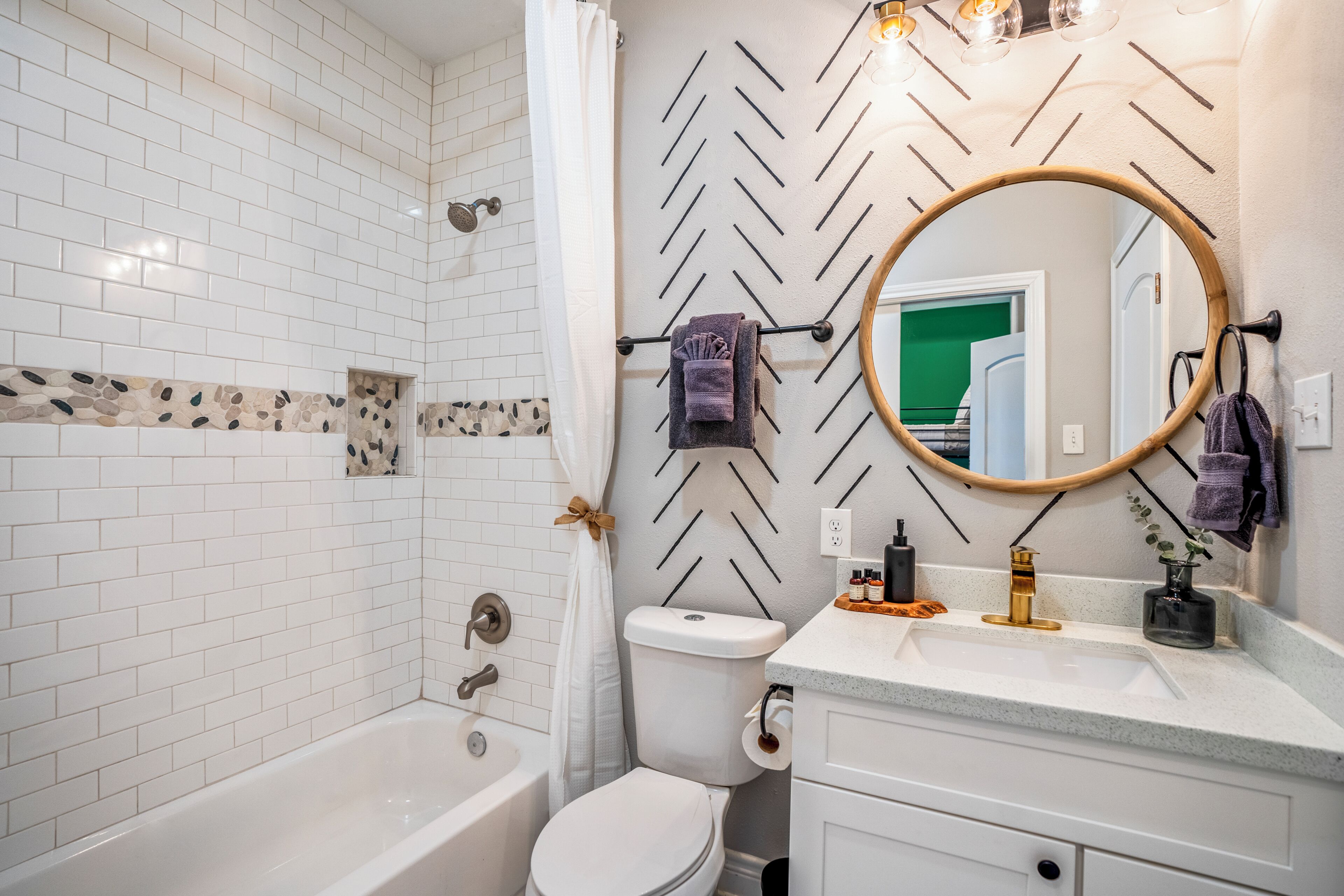 Luxury-Haus, 3 Schlafzimmer, Nichtraucher, Haustiere gestattet | Badezimmer | Handtücher, Seife, Shampoo, Toilettenpapier