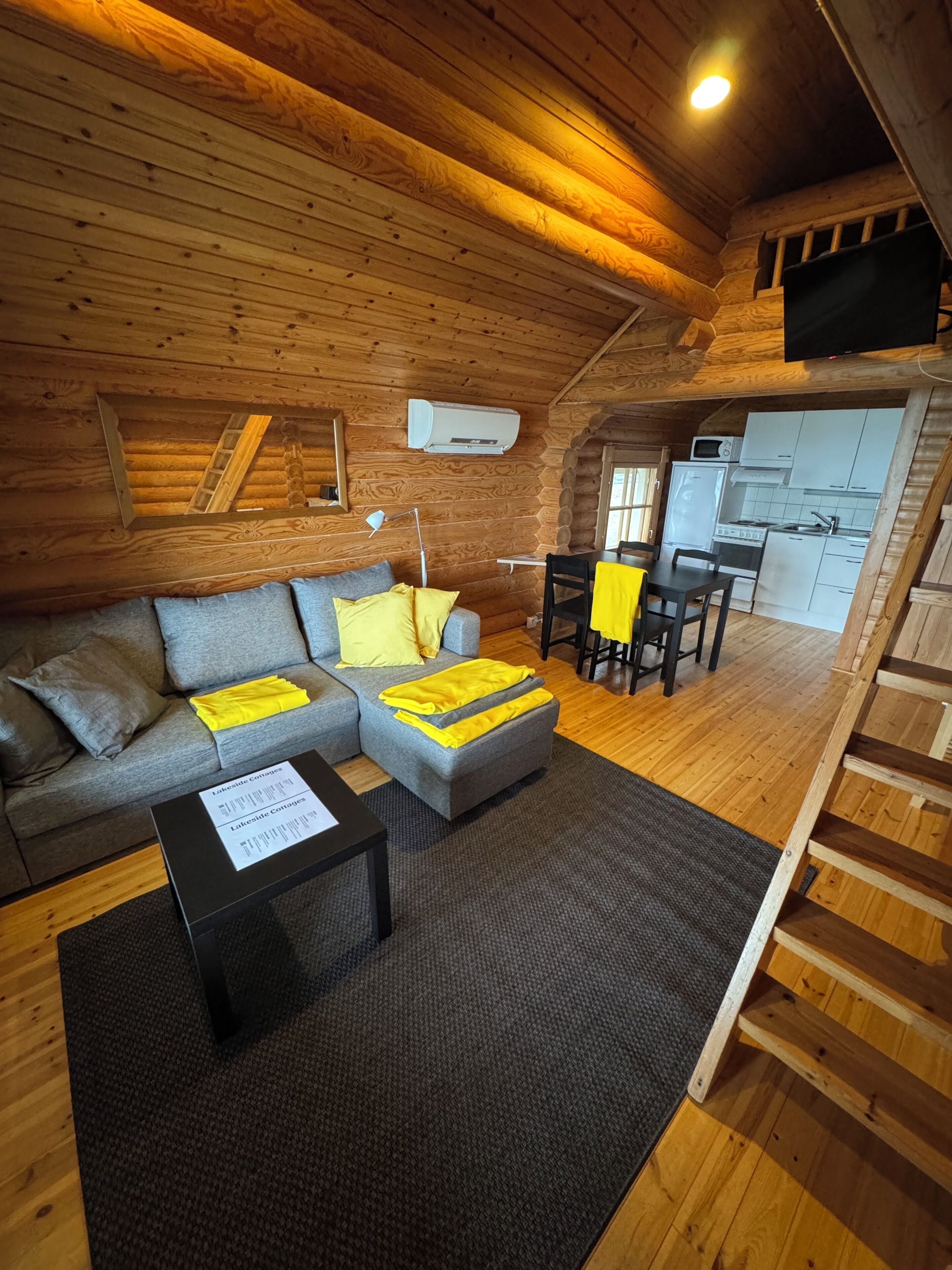 Cabane, vue lac | Coin séjour
