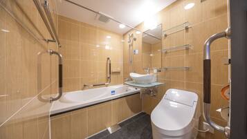 Deluxe Twin Room, Non Smoking | Bathroom | Eco-friendly toiletries, hair dryer, slippers, electronic bidet