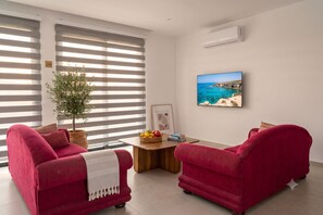 TV, fireplace - Rodia | Ground Floor 2-BR Garden Apt | (Paphos)