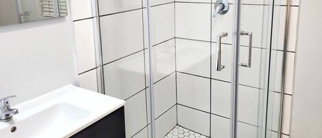 Shower, hair dryer