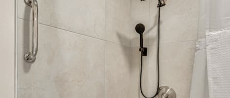Hair dryer, towels