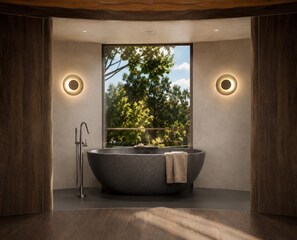 Luxe boomhut, balkon, uitzicht op lagune | Badkamer