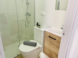Shower, towels - Mediterranean Apartment by At Home Costa del Sol (Nerja)