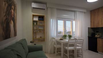 Superior 2 Bedroom Apartment Sea View | Living area | 43-inch LED TV with digital channels