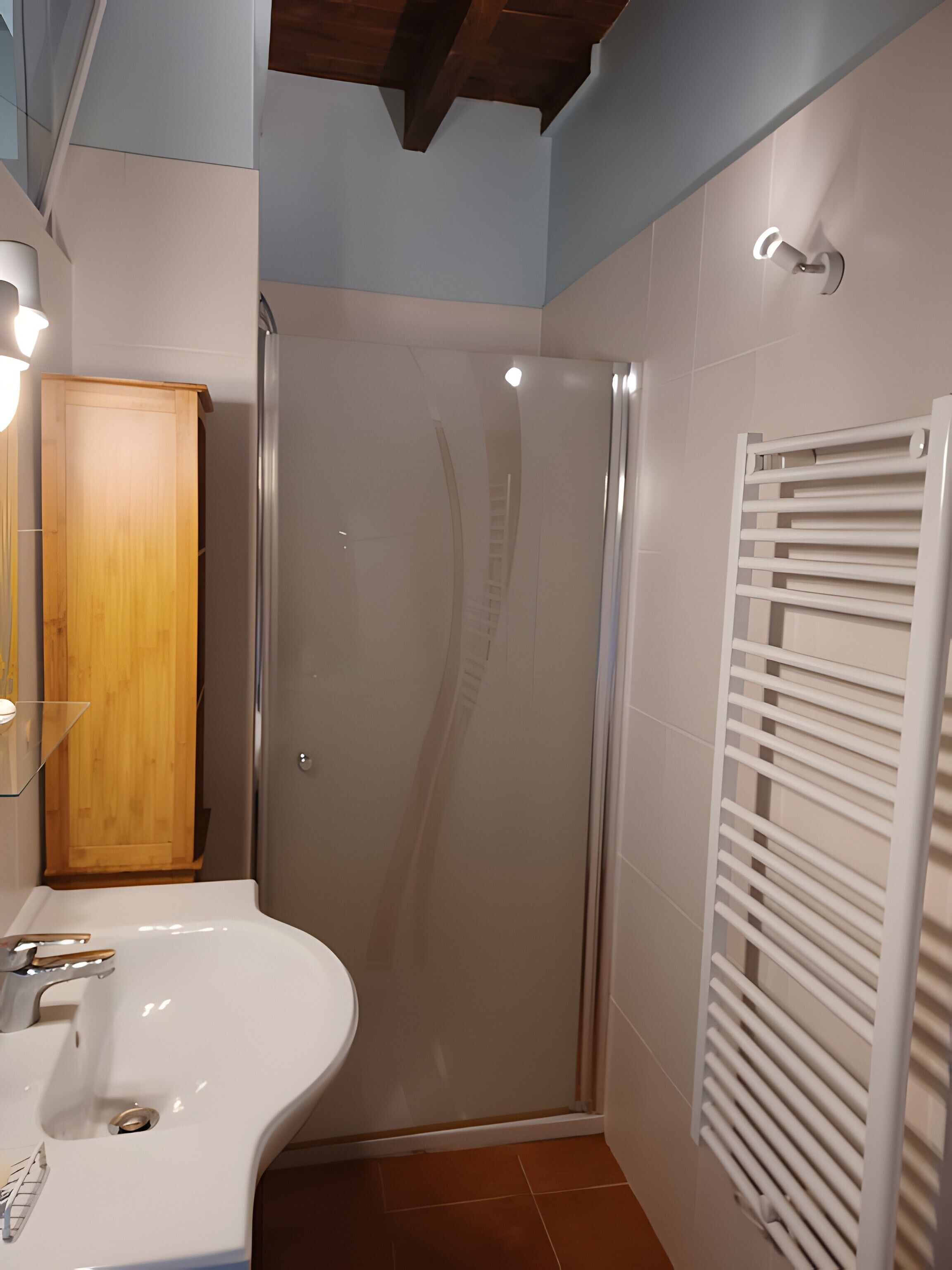 Shower, hair dryer