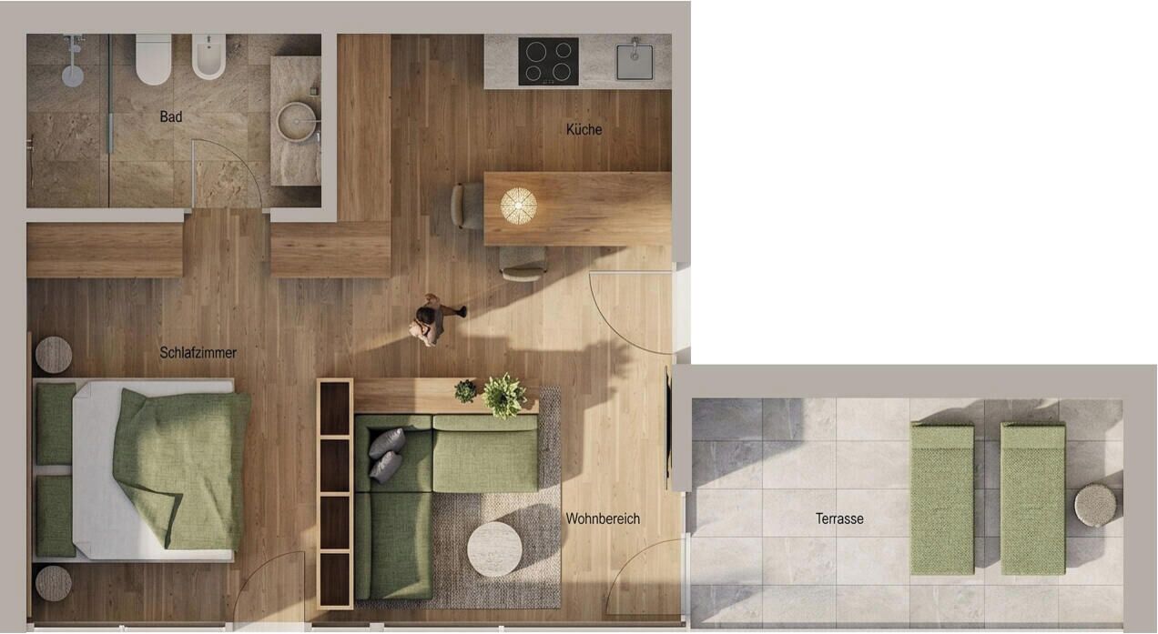 豪華客房, 露台, 山景 | 平面圖