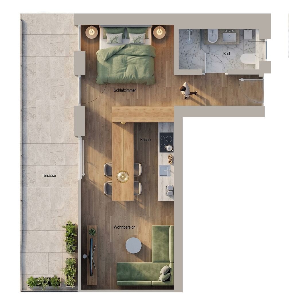 豪華雙人房, 露台, 山景