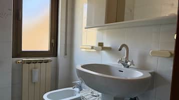 Dusche, Haartrockner, Bidet, Handtücher