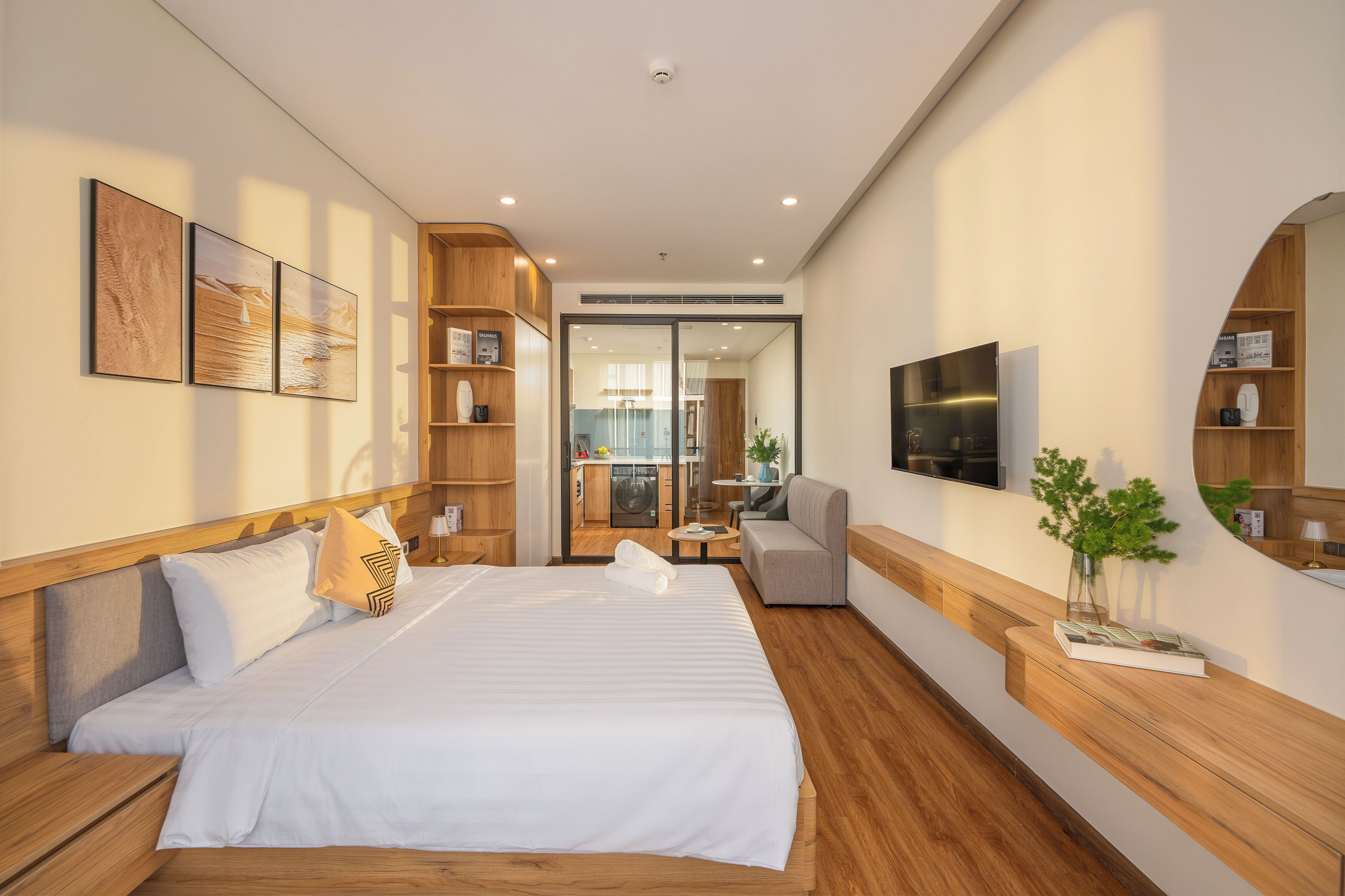 Studio - balkong - utsikt mot staden