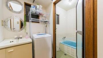 Hair dryer, soap, shampoo