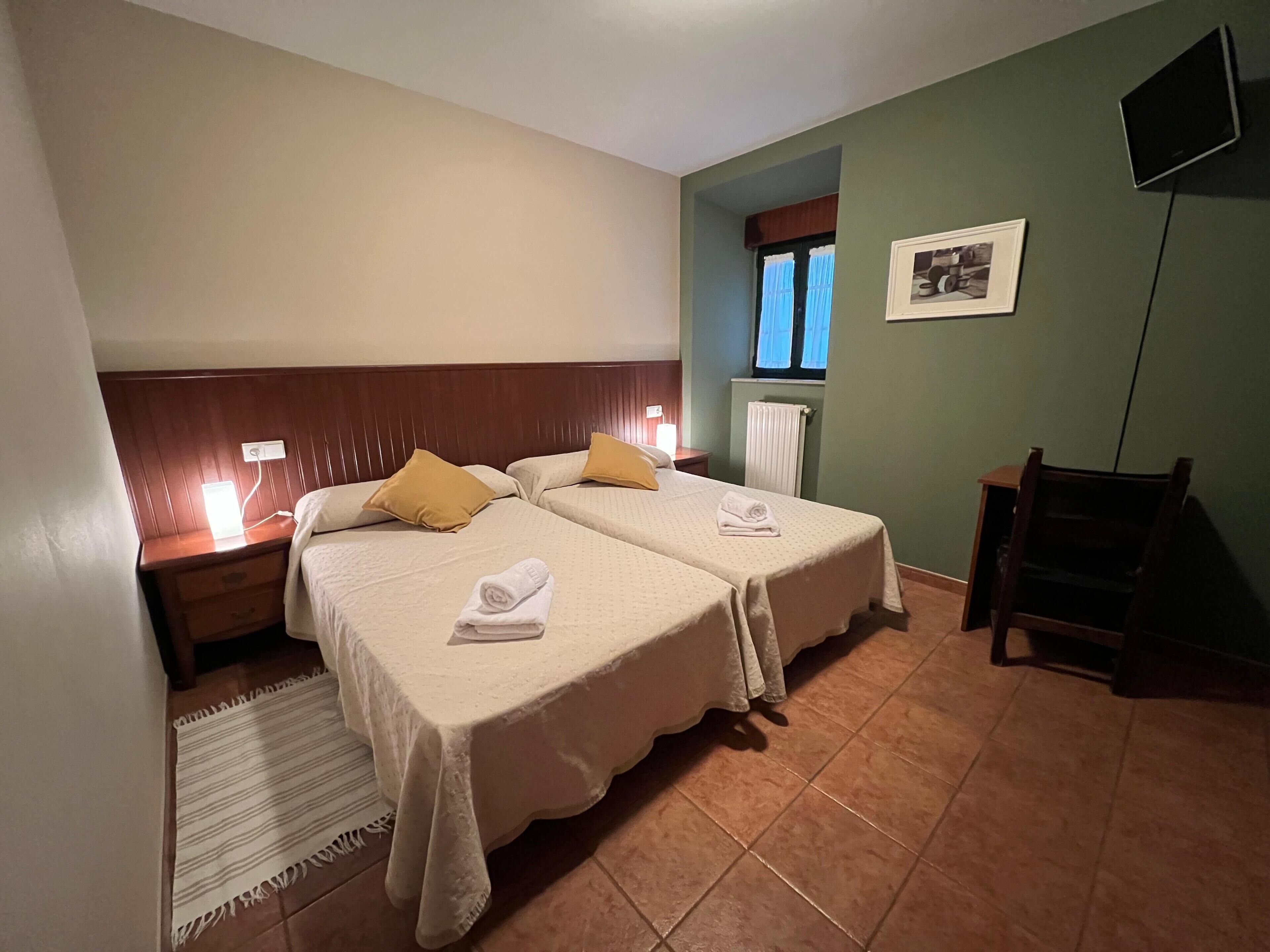 Chambre avec lits jumeaux, vue jardin