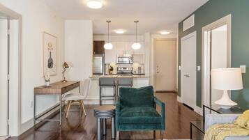 Apartment (2 Bedrooms) | Living area | 50-inch TV with digital channels