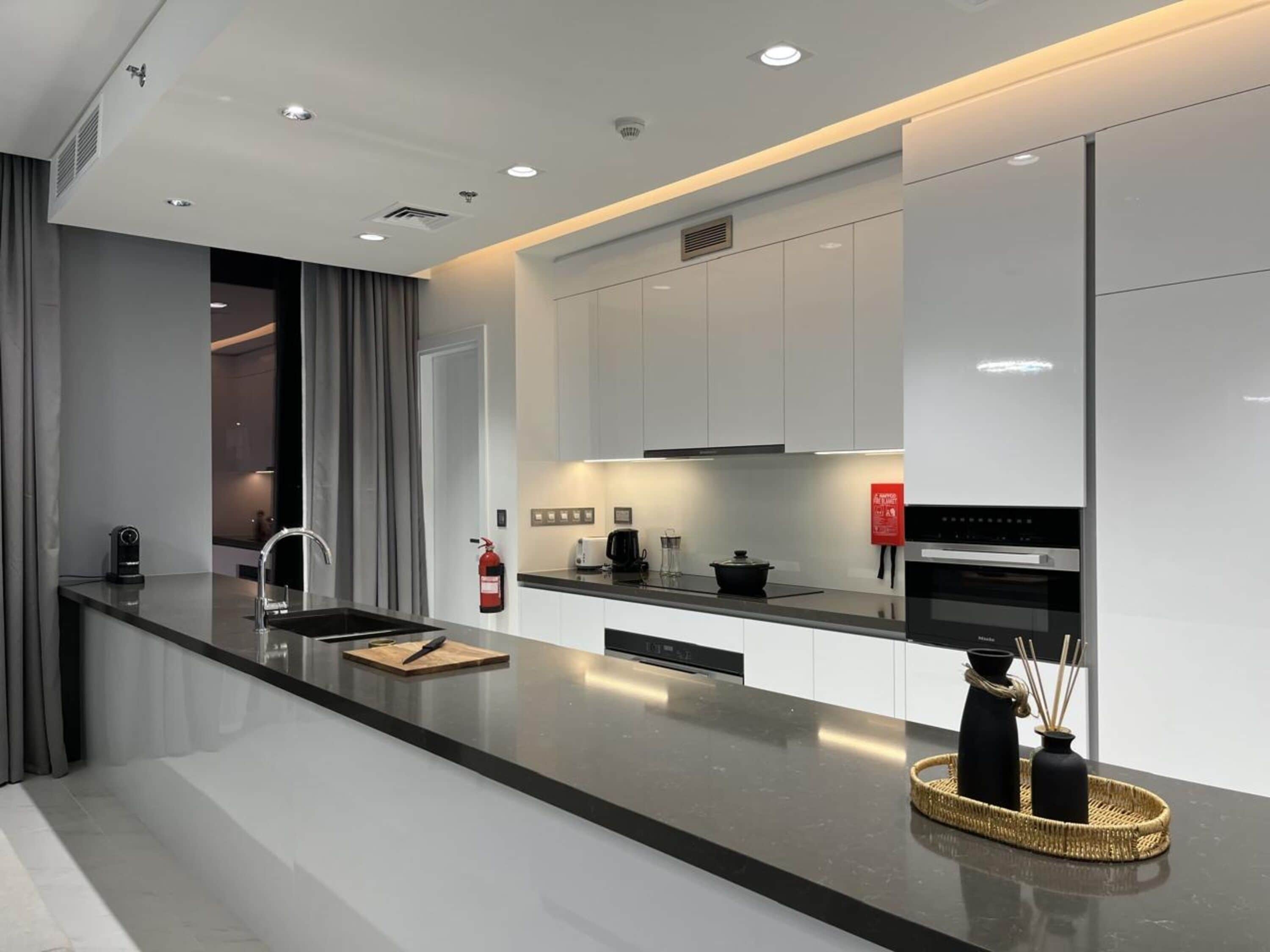 Departamento Deluxe, 3 habitaciones, para no fumadores | Cocina privada | Cafetera y tetera, tetera eléctrica, tostadora y periquera 