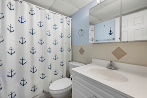 Shower, jetted bath - Charming 1 Bedroom, Two Bath Condo in Desirable North Ocean City (Ocean City)