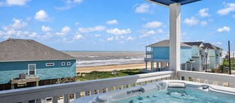 6BR Beach View | Spacious Deck with Pool & Hot Tub | Sleeps 22