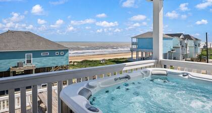 6BR Beach View | Spacious Deck with Pool & Hot Tub | Sleeps 22