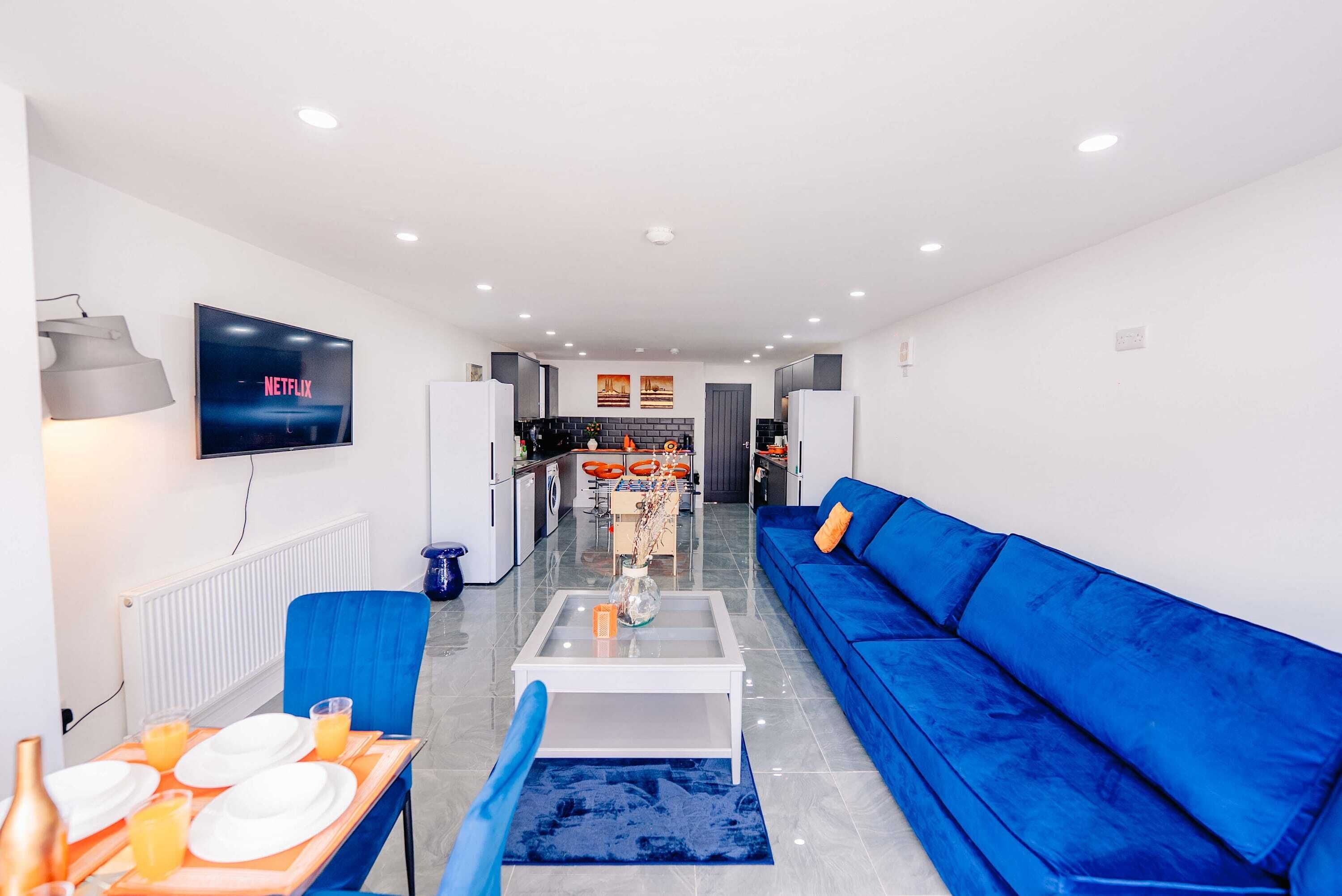 TV, table football, offices