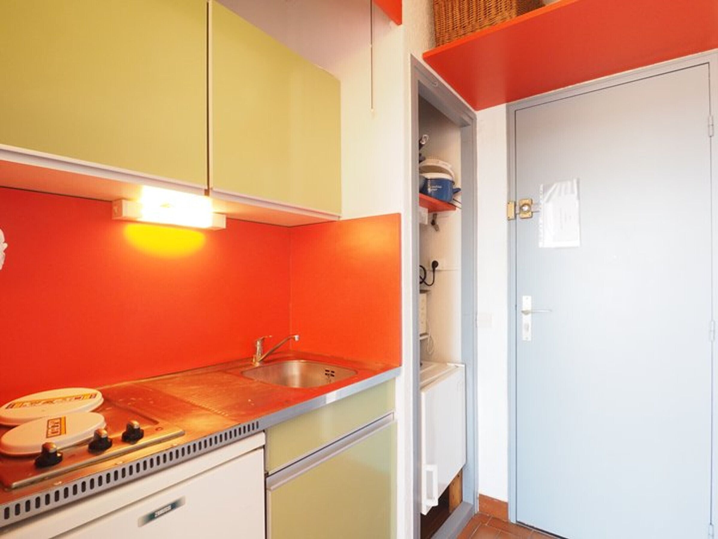Fridge, microwave, coffee/tea maker