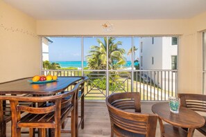 Outdoor dining - One Love Jones - Your Beachfront Retreat at Rum Point, a North Side Paradise (North Side)