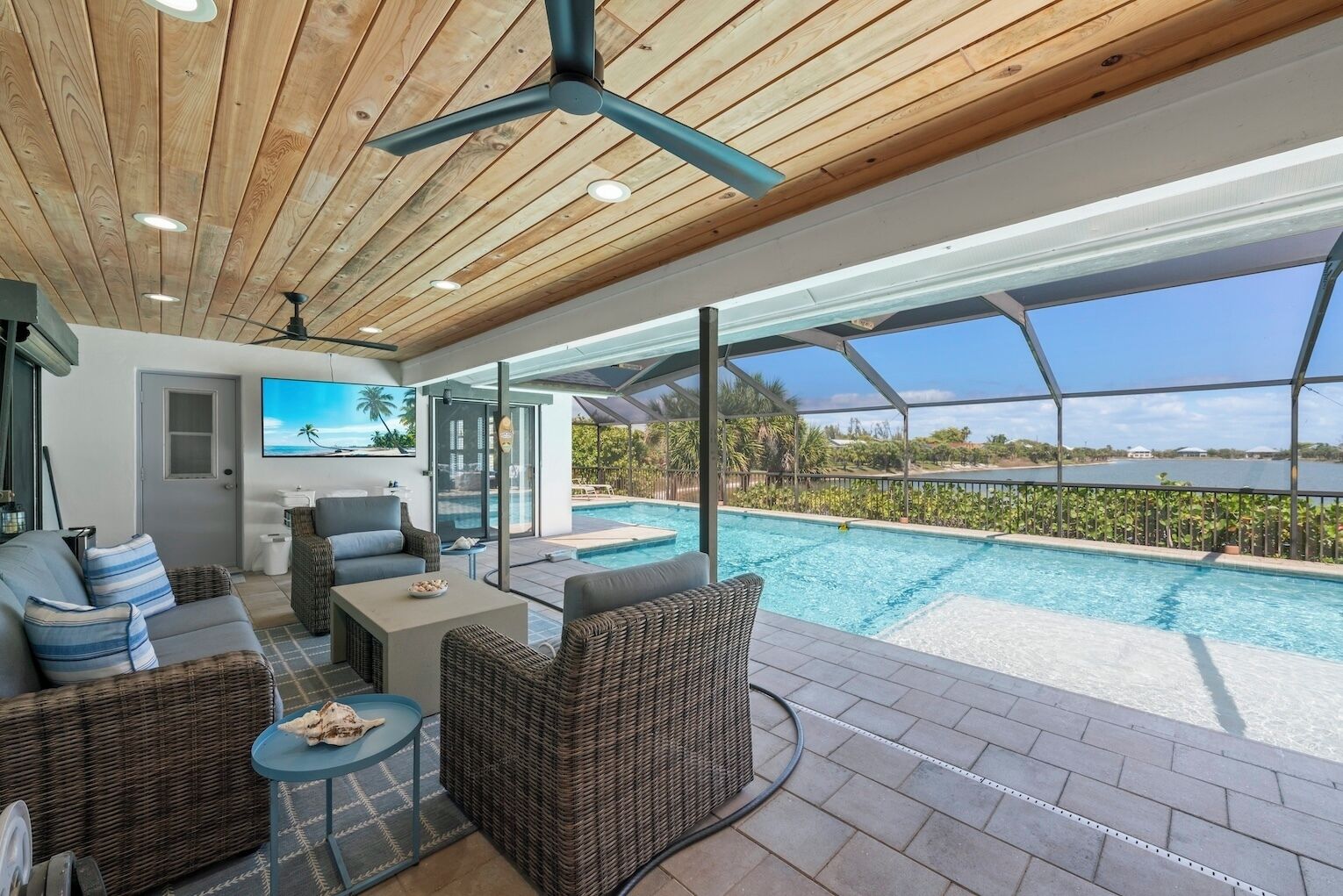 A heated pool