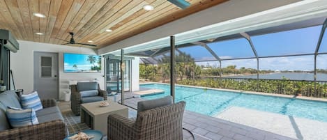 A heated pool