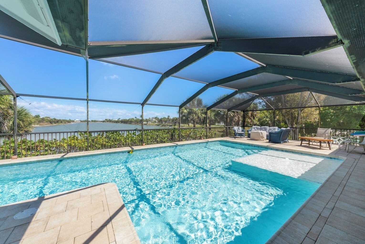 A heated pool