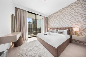 1 bedroom, iron/ironing board, WiFi, bed sheets - Free housekeeping visits during your stay - StayShort - Modern 1 Bed Apartment in JVC that Sleeps 4 with Balcony (JVC)