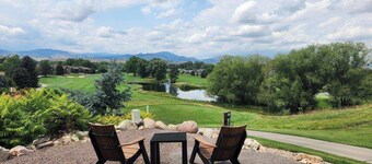 Nestled on the Marianna Butte Golf Course in Loveland, this modern garden-level basement retreat offers stunning mountain & lake views through large windows, flooding the space with light.  Just a short drive to CSU campus & Estes Park