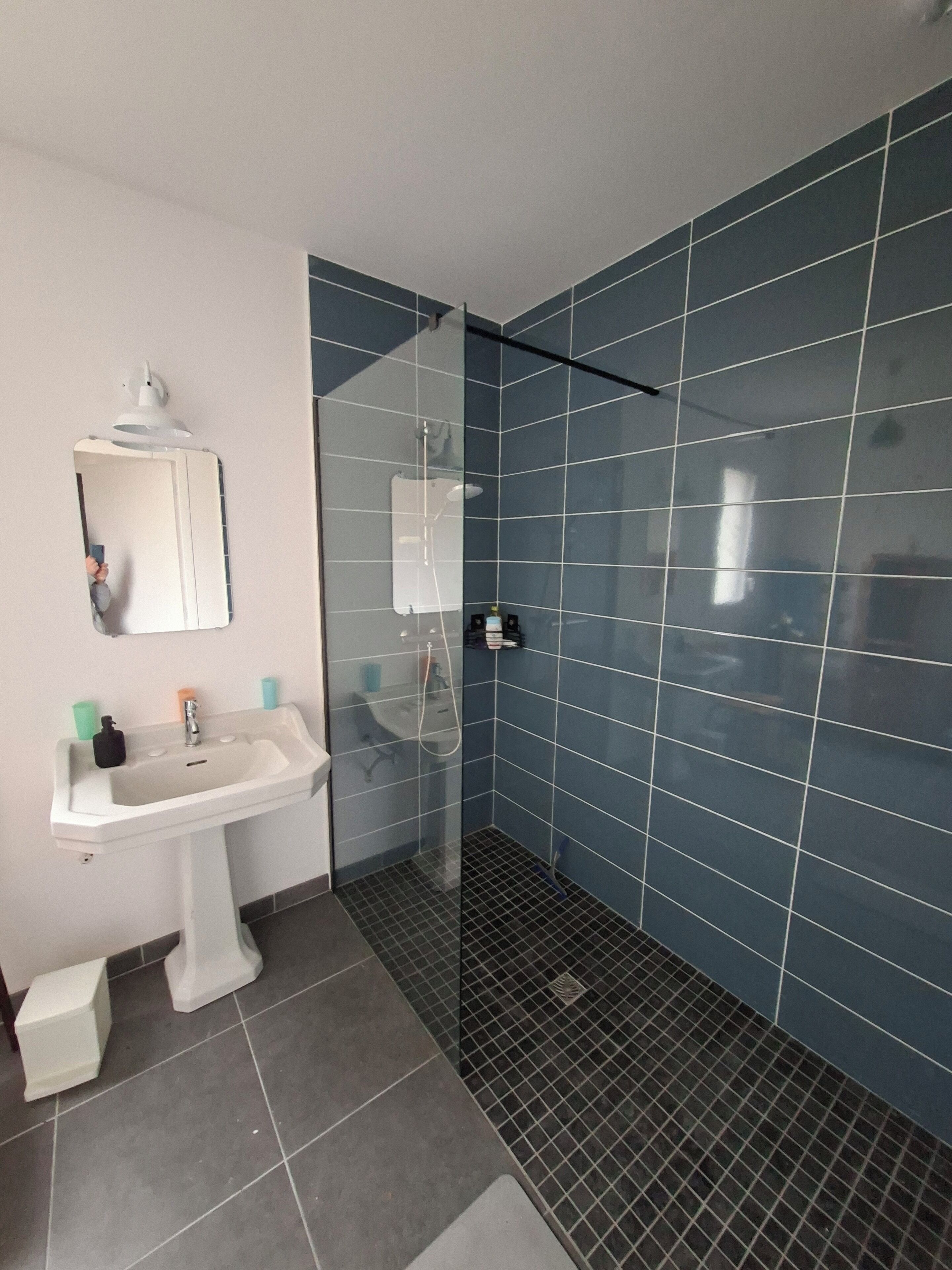 Shower, hair dryer