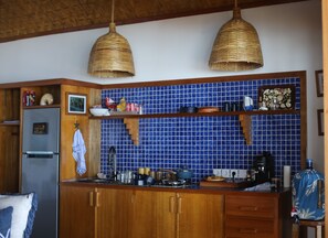 Suite, Beach View | Private kitchen - Ombak Biru Resort (Sipura Island)