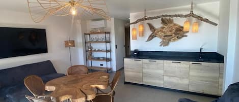 Apartment, 1 Bedroom, Harbour View | Living area | 52-inch flat-screen TV with satellite channels