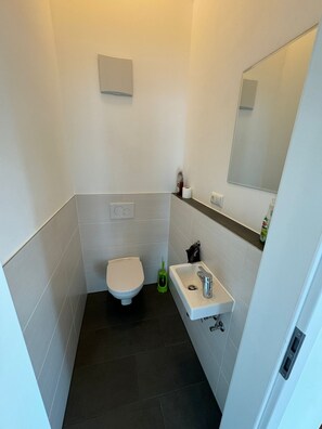 Towels, toilet paper - Outstanding penthouse in the heart of the Steigerwald (Mühlhausen)