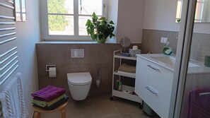 Doccia, asciugacapelli, asciugamani, sapone
