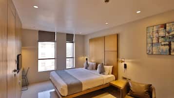 Quarto casal luxo, vista para a cidade