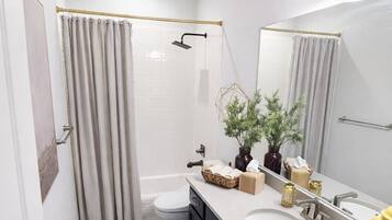 Hair dryer, towels