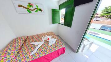 Basic Double Room, Balcony, Pool View