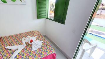 Basic Double Room, Balcony, Pool View