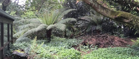 Cabana, 1 quarto, lareira, vista para o jardim | Jardim