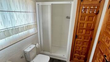 Shower, bidet, toilet paper