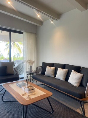 Room, 2 Bedrooms, Accessible, Smoking | Living room - Room-fully-furnished Apartment in Choeng (Koh Samui)