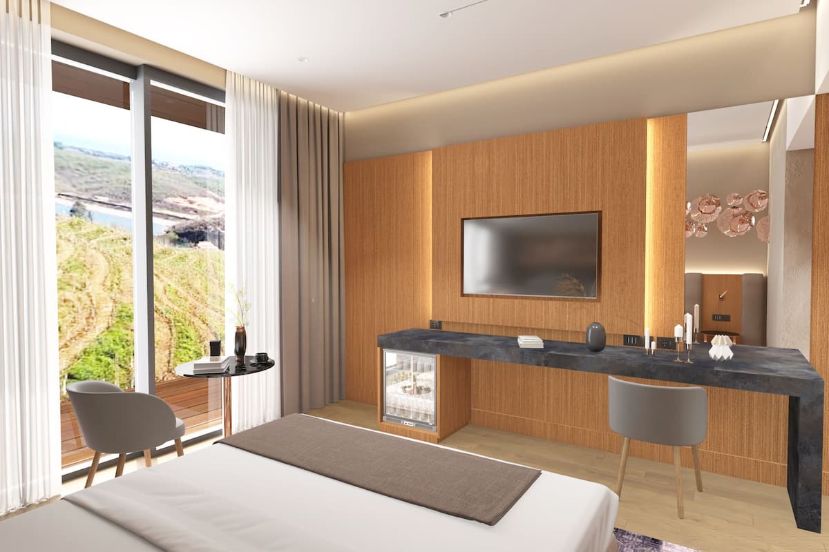 Deluxe Double or Twin Room, Balcony, Vineyard View | Desk, free WiFi