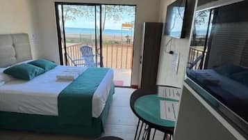 Departamento, balcón, vista al mar