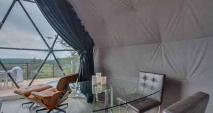 Bel Air Tremblant DÔME CLASSIQUE VUE : 1 LIT KING, JACUZZI, SAUNA, VUES-450PI