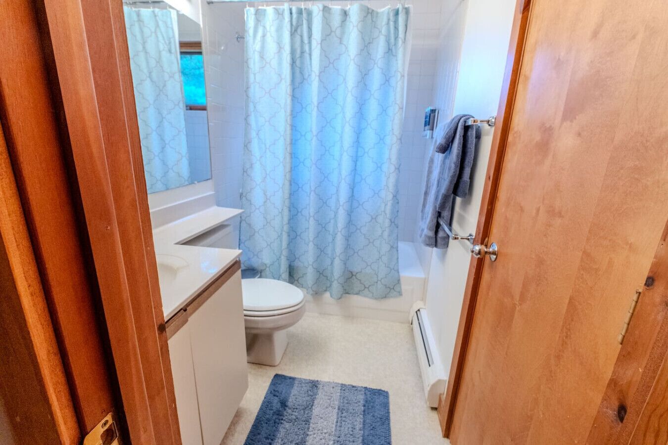 Hair dryer, towels