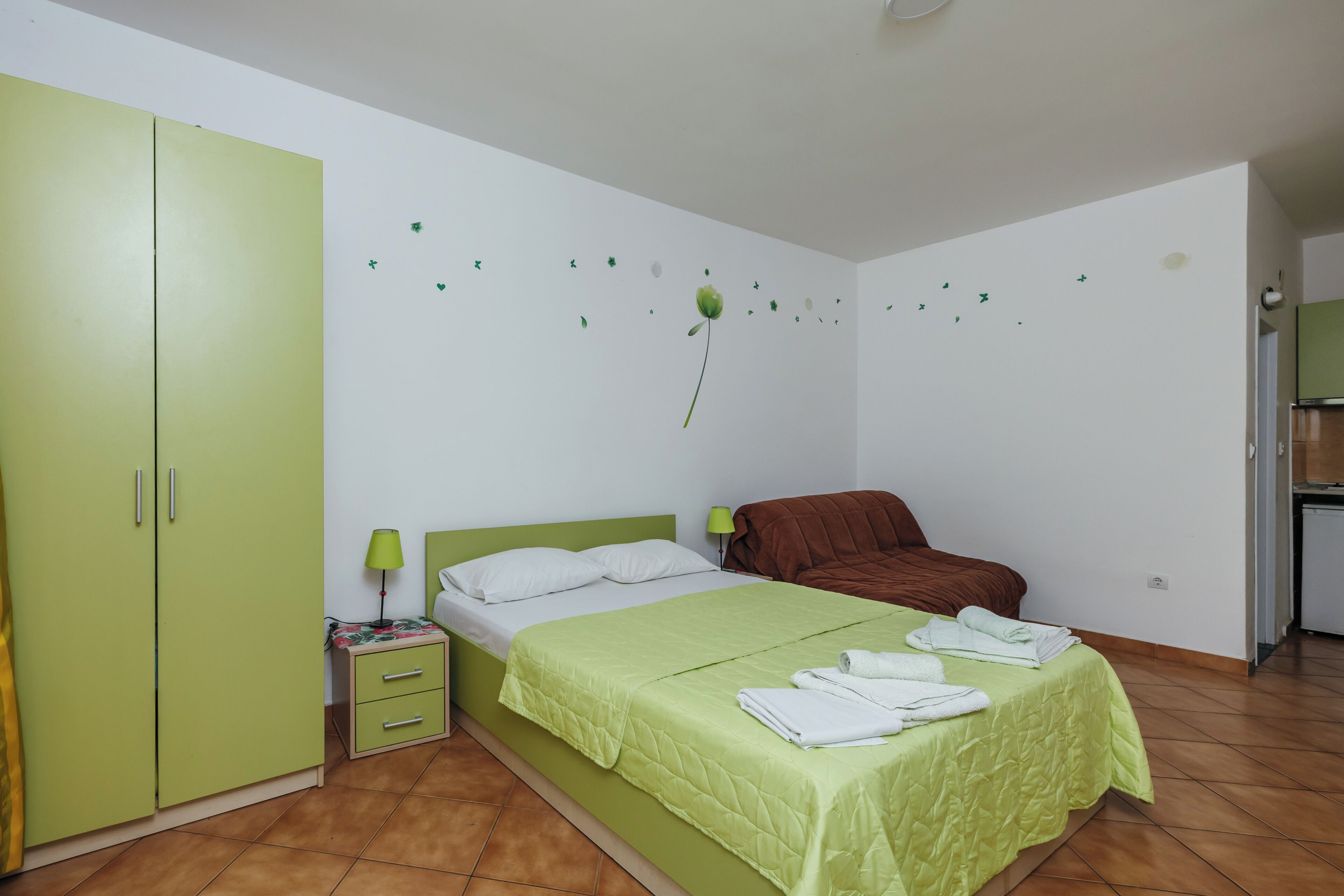 Economy Studio, Terrace, Garden View | Iron/ironing board, free WiFi, bed sheets