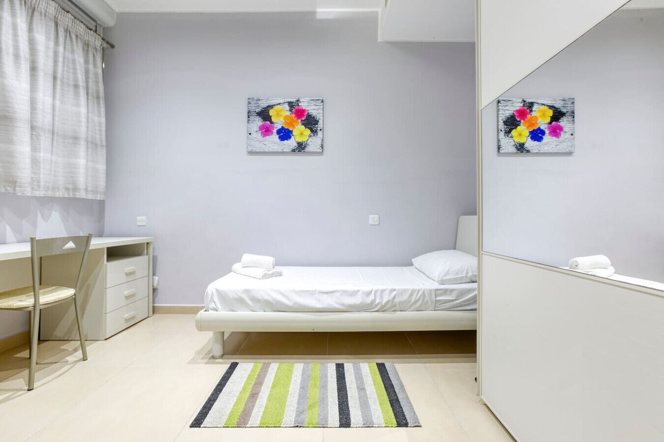 2 bedrooms, desk, iron/ironing board, travel cot