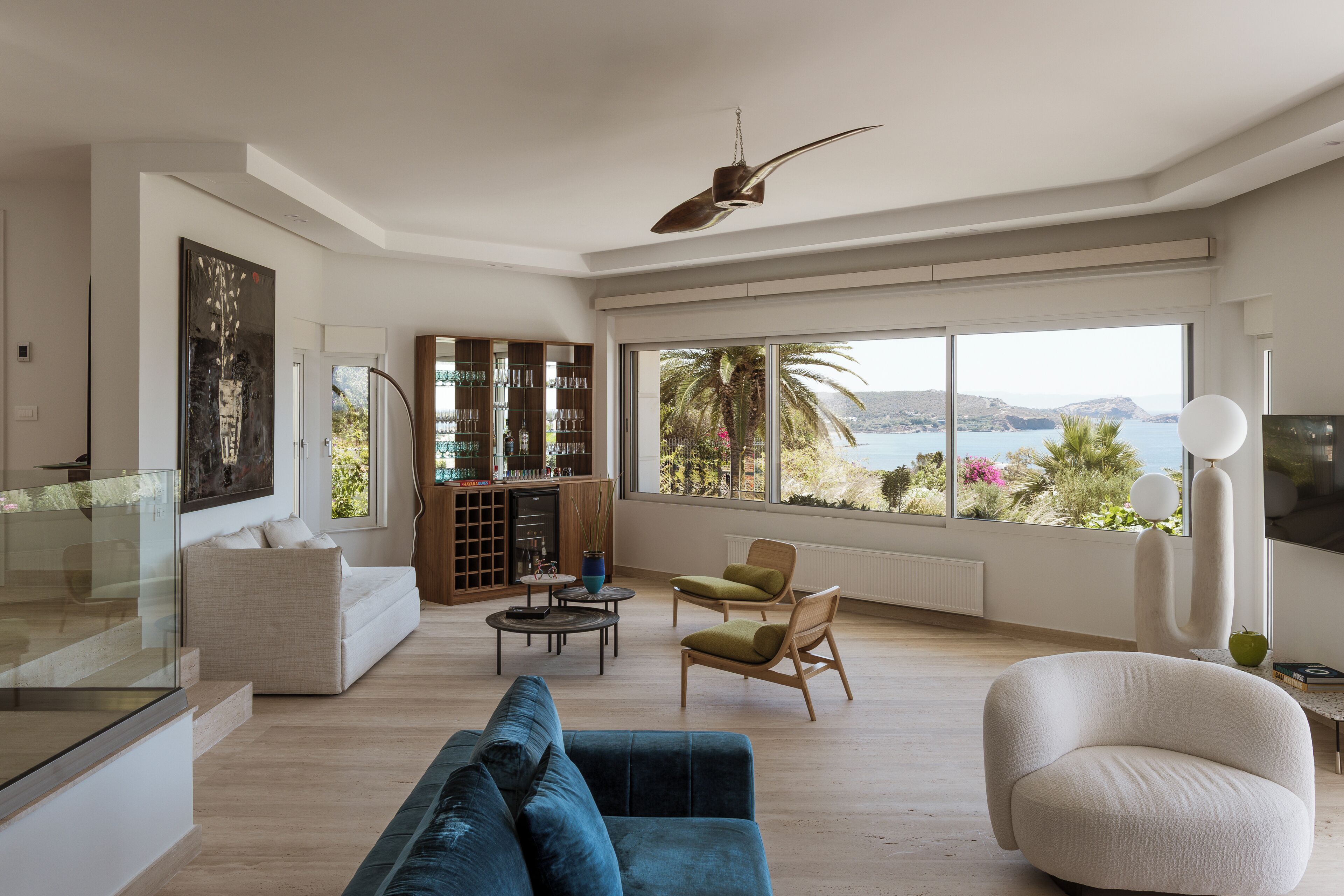Superior Villa, Sea View | Living area | 65-inch Smart TV with satellite channels